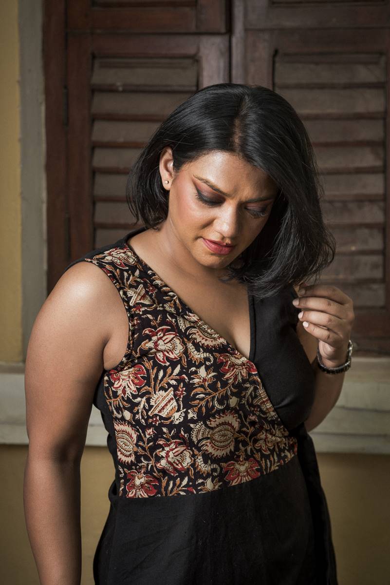 A Dream in Black Handloom Cotton Wrap Dress
