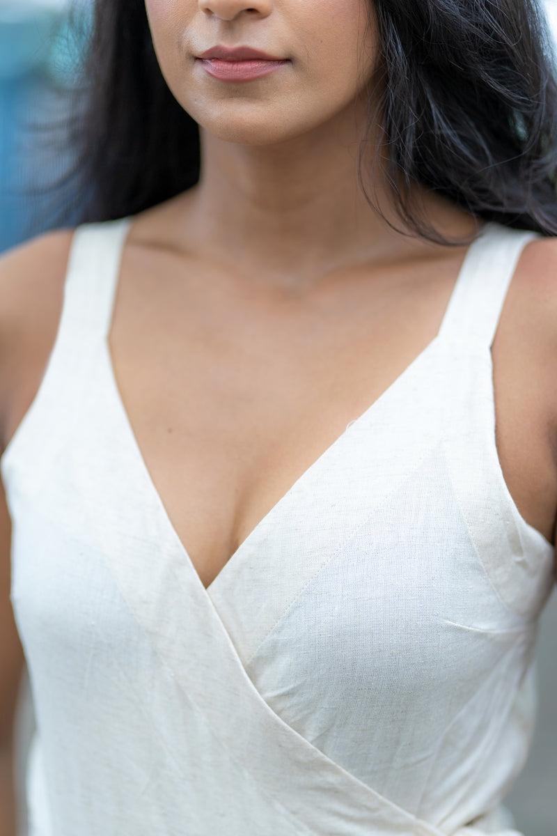 Cram Kora Handloom Cotton Wrap Top