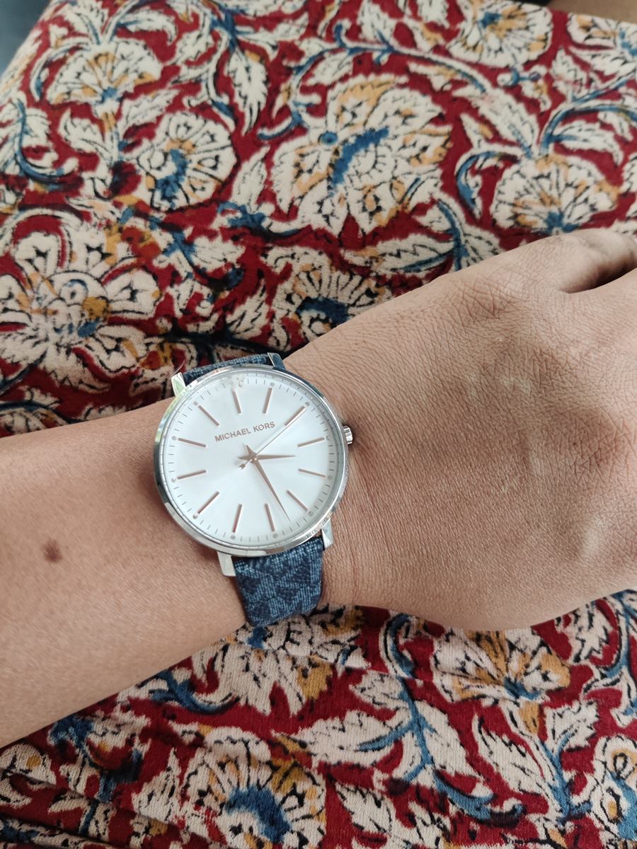 Red Kalamkari Hand Block Printed Cotton Pencil Skirt