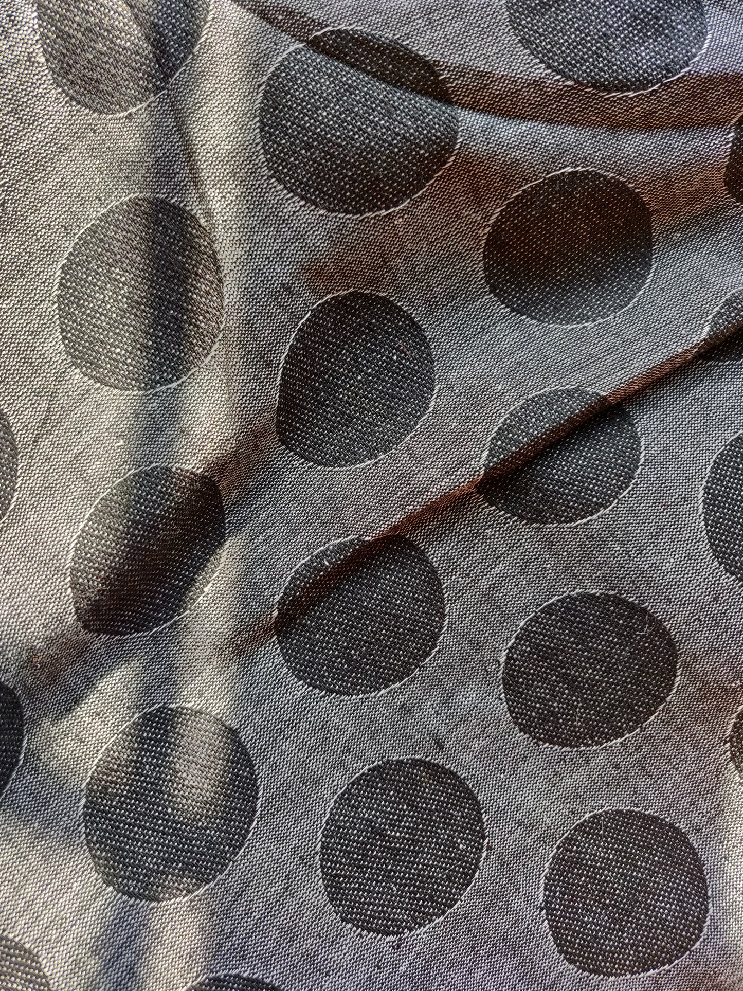 Grey Polka Dots Handloom Cotton Shorts