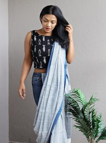 Black Fish Printed Crop Top