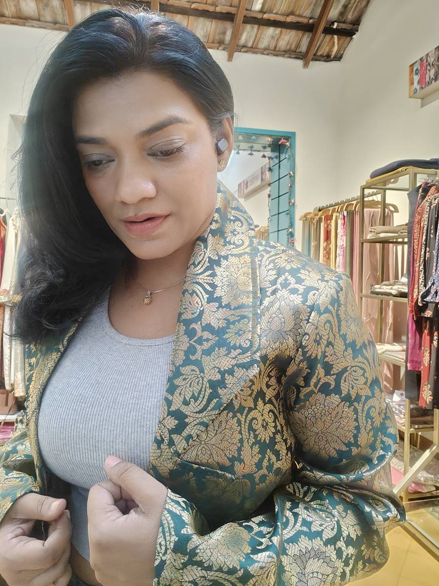Green Handwoven Brocade Silk Jacket