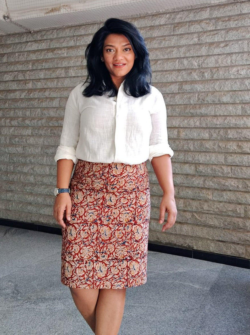 J crew clearance red pencil skirt