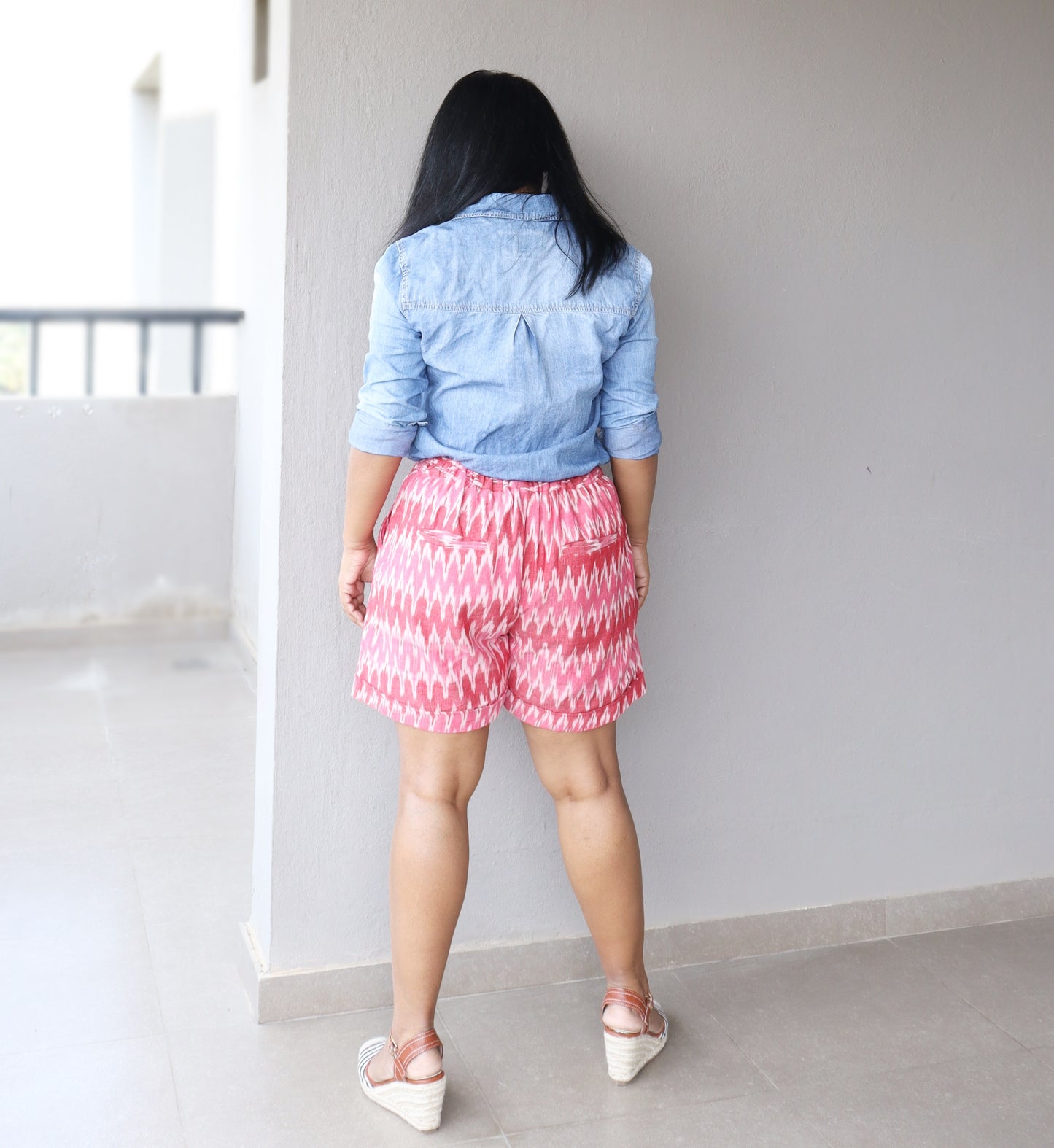 Pink Ikat Shorts