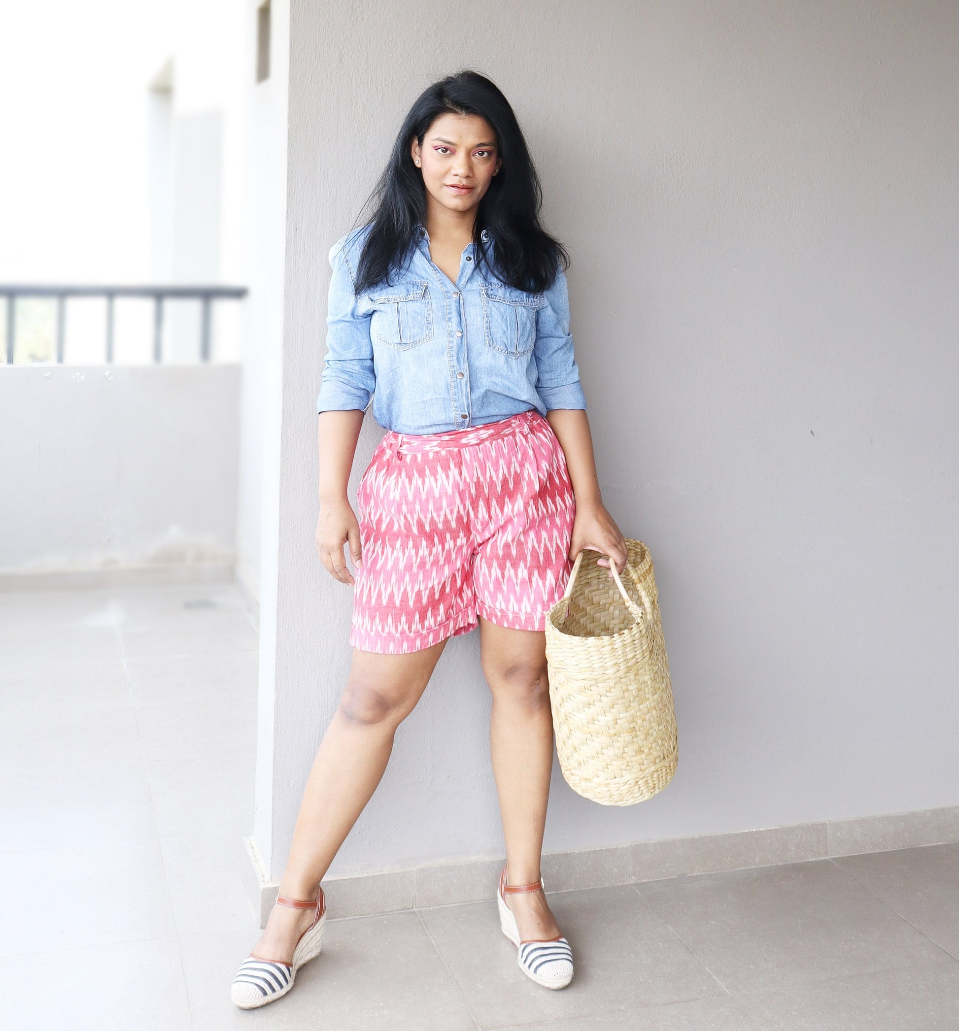 Pink Ikat Shorts