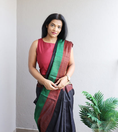 Maroon Handloom Cotton Crop Top (Blouse)